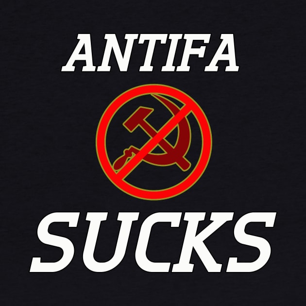 "ANTIFA SUCKS" Anti-Communist T-Shirt by Pistols & Patriots